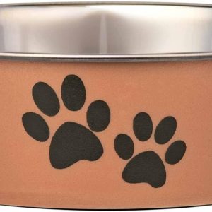 Medium Stainless Steel Dog Bowl, Non-Slip, Dishwasher Safe, Copper – 796 ml