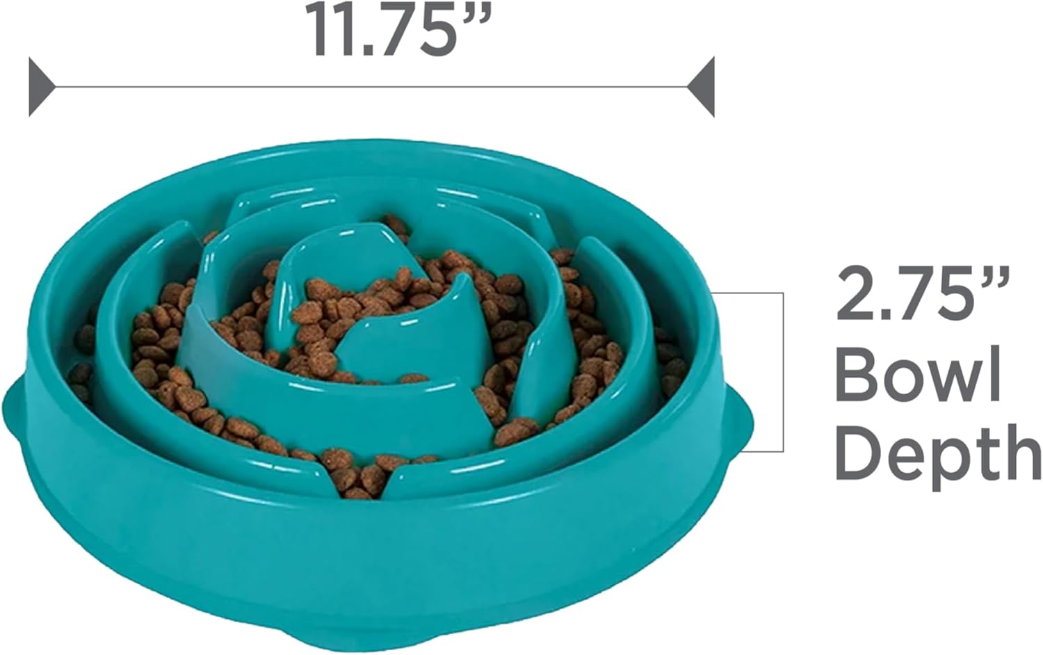 Slow Feeder Dog Bowl - Large, Slip Resistant, Durable Bowl for Food and Water (Turquoise) - Image 6