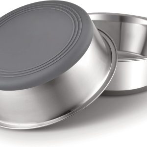 Stainless Steel Metal Dog Bowls, 900ml, 2 Pack
