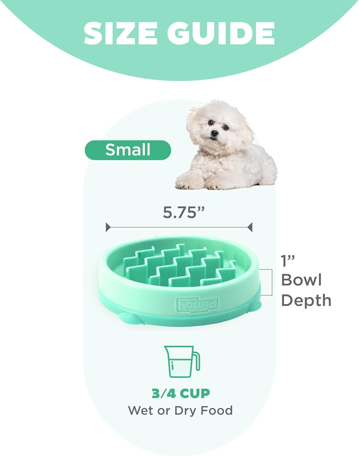 Small Slow Feeder Bowl for Puppies & Cats – Slows Eating, Slip Resistant, Durable (Mint) - Image 5