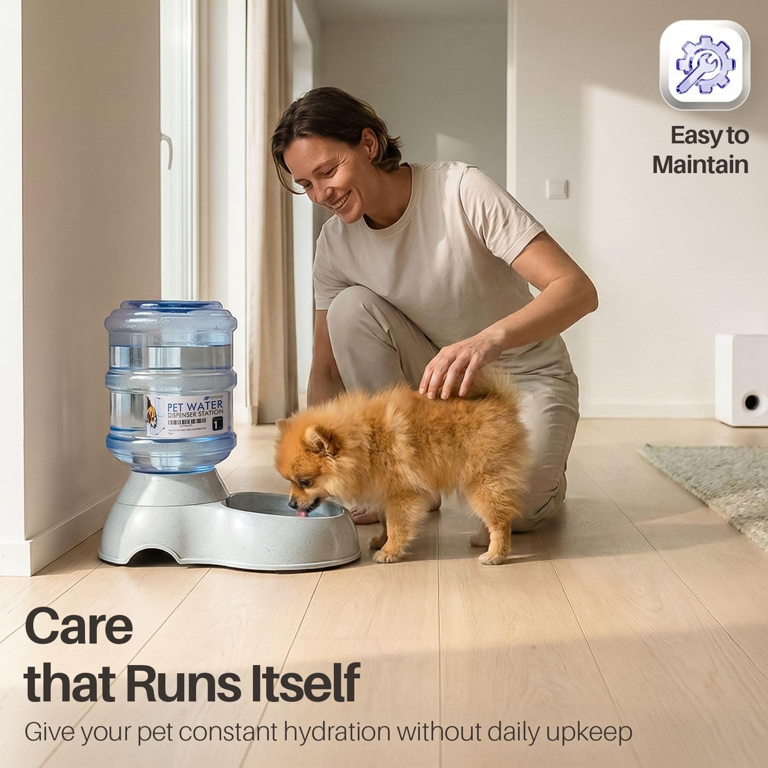 Automatic Dog Water Bowl Dispenser, 1 Gallon Gravity Pet Waterer - Image 9