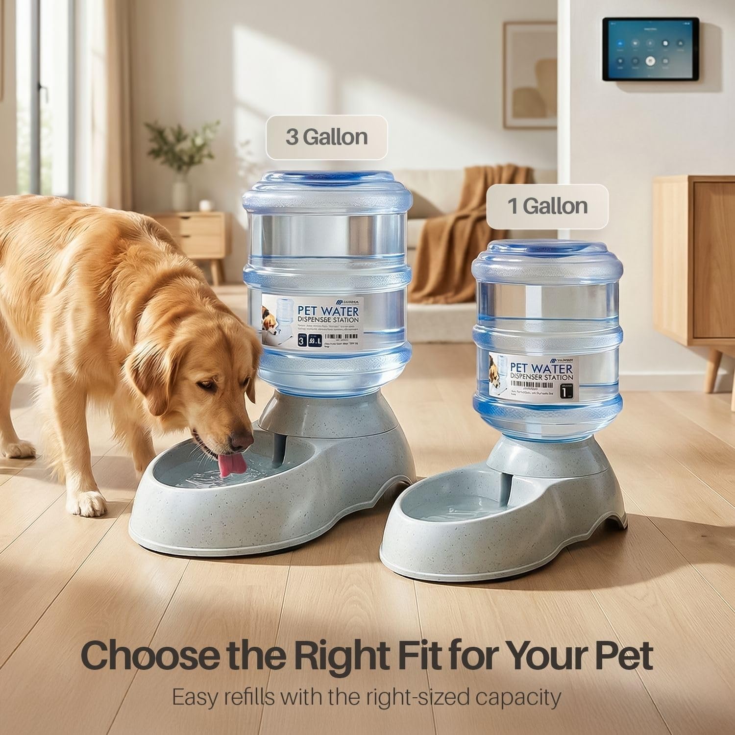 Automatic Dog Water Bowl Dispenser, 1 Gallon Gravity Pet Waterer - Image 7
